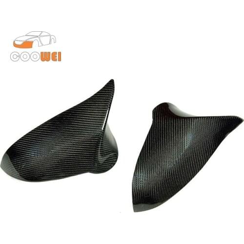 1 Pair Add on style F80 M3 Carbon fiber mirror cover for BMW F80 M3 F82 F83 M4 2014 up with rear view mirror
