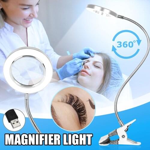 Magnifying Glass Lamp Clip Desk Lamp Multifunctional Table Lamp Eye Protection Reading Led Desk Lamp Beauty Makeup Tattoo Light