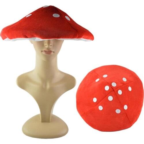 Cute Red Mushroom Hat Toad Hat Mushroom Costume Party Funny Decoration Hat Birthday Room Nursery Decor Xmas Decoration For Kids
