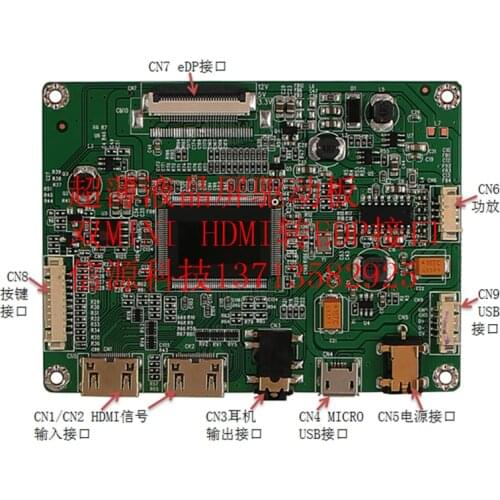 Mini High-Definition Multimedia Interface to EDP30pin 40pin Interface LCD Driver Board with HDR Support USB 5v Power Supply