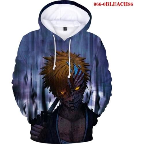 Anime BLEACH Print 3d Mens Hoodies Fashion Casual Sweatshirts Autumn Pullovers Hooded Women New Hoodie Sweatshirts coat
