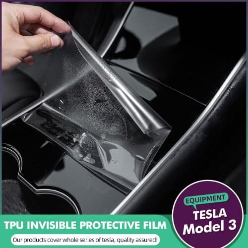 2020 New Tesla Model 3 Center Console Decoration Sticker TPU M3 Center Console Sticker Cover For Tesla Accessories