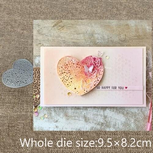 New Design Craft Metal stencil mold Cutting Dies hole heart frame decoration scrapbook die cuts Album Paper Card Craft Embossing