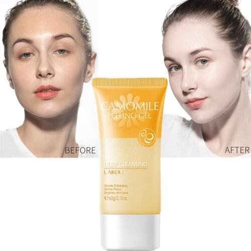 60g Camomile Exfoliating Gel Absorb Dirt Remove Blackhead Deep Cleaning Face Cream Oil Control Shrink Pores Facial Peeling Gel
