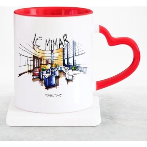 Personalized Professional Underwear Architect Red Heart Mug Cup-4