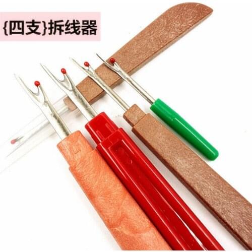 4Pcs/Set Plastic Handle Craft Thread Cutter Seam Ripper Stitch Unpicker Sewing Tool Cross-Stitch Sewing Thread Remover