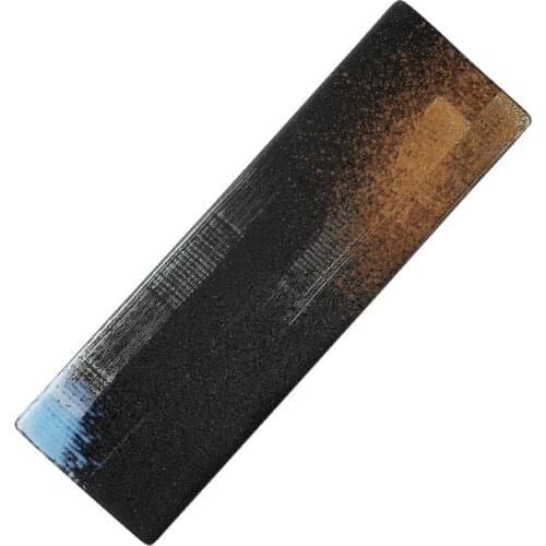 Rectangular sushi dish sashimi plate cold dish flat plate Japanese ceramic dish vintage restaurant strip plate