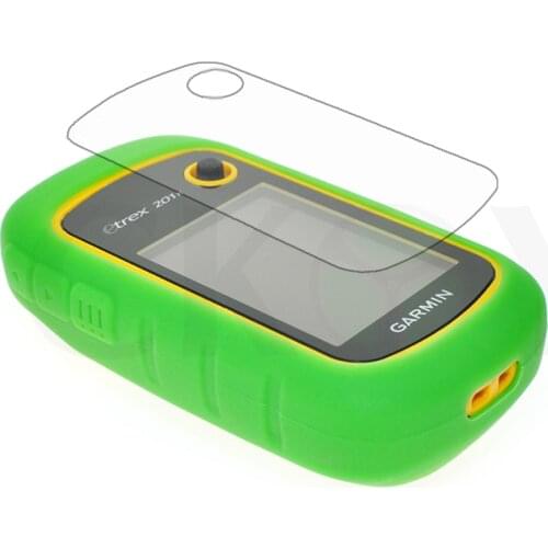 ICKOY Handheld GPS Silicon Rubber Protect Green Case Cover + LCD Screen Protector for Garmin eTrex 10 20 30 10x 20x 30x 201x