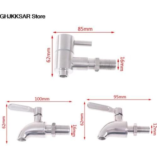 304 Stainless Steel Faucet Wine Barrel Water Spigot Tap For Wine Beer Oak Barrel Beverage Dispenser Bar Supplies