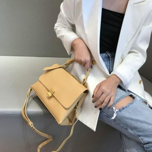 Ladies Leather Cow Split Handbag Office Casual Solid Color Shoulder Bag Female Spring Autumn New Small Crossbody Bags Multicolor