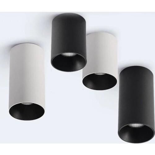 Luz descendente LED redonda regulable montada en superficie 7W9W12W15W COB luces LED de techo AC110-220VSpot light lámpara LED i