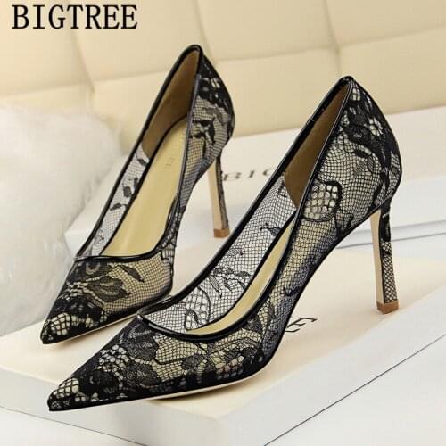Pumps Women Shoes Sexy Heels Bigtree Shoes Pointed Toe High Heels New Arrival 2019 Ladies Shoes With Heels Sapatos Tacones Mujer