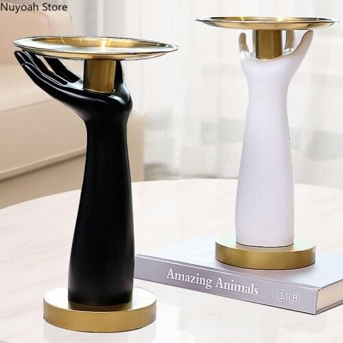 Creative Storage Tray Ornaments Living Room Coffee Table Fruit Tray Cartoon Racks Golden Dishes Home Decoration Accessories