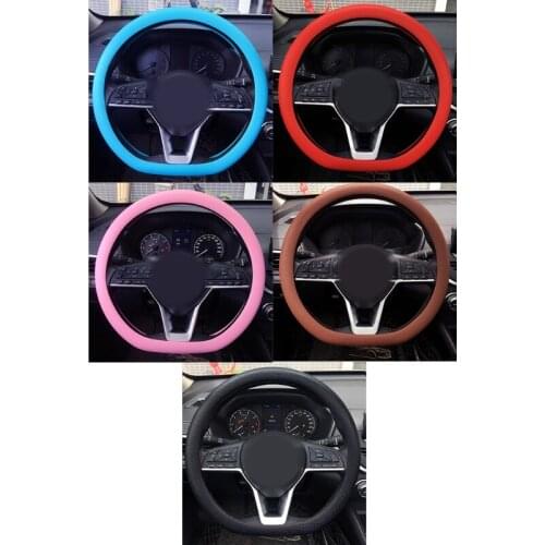 32cm-40cm Universal Elastic Anti-slip Soft Silicone Car Steering Wheel Case Cover Shell Skidproof Auto Styling Accessories