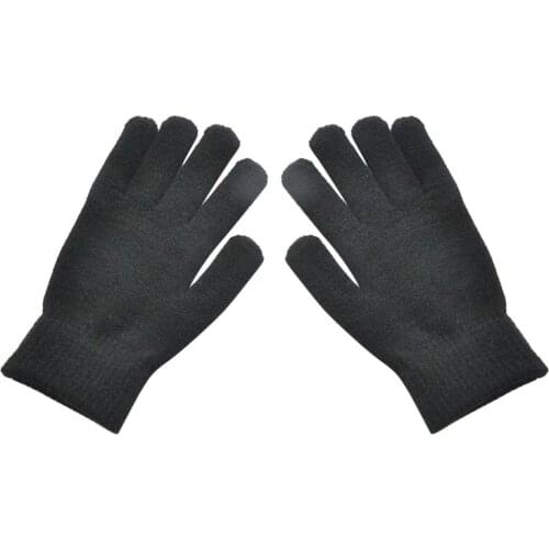 Unisex Knitted Woolen Gloves Winter Riding Warm Fleece Hand Glove Solid Casual Wrist Full Finger Guantes Comfy Cycling Mittens