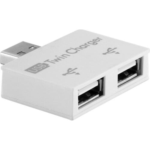 High-quality Universal Mini USB Hub to 2 Port Charger Hub Adapter Hot Sale fashion New USB Splitter for Phone Tablet Computer