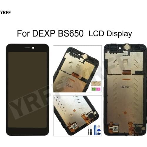 LCD Screens For DEXP BS650 With Frame LCD Display Touch Screen Digitizer Assembly Panel Sensor Phone Repair Sets Free Shipping