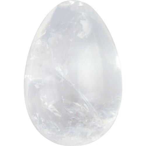 1pcs 45*35MM Undrilled Natural Rock Quartz Egg For Women Kegel Exercise Yoni egg Jade Egg Health Care Crystal Healing