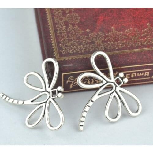 15Pcs Zinc Alloy dragonfly Charm vintage Tibetan Silver Pendant Jewelry Products Charms Diy Pendants For Necklace Bracelets D215