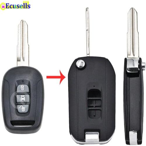 3 Buttons Uncut Flip Folding Remote Key Shell Case For Chevrolet Captiva 2006-2009