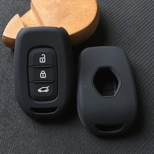 3 button silicone car key cover case for renault KADJAR Megane Koleos Clio Captur kwid for Dacia Logan Duster key