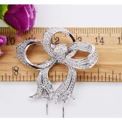 33xx35mm Womens High Qualit CZ-inlaid Pearl Bracelet Buckle, necklace buckle, sweater chain connection buckle