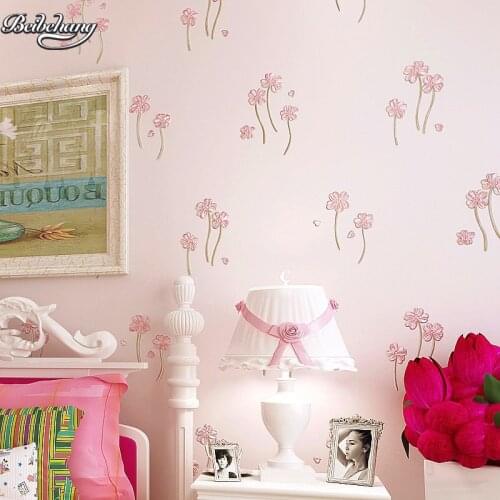 Beibehang 3d three - dimensional sculpture non - woven wallpaper warm pastoral flowers wallpaper bedroom living room TV backdrop