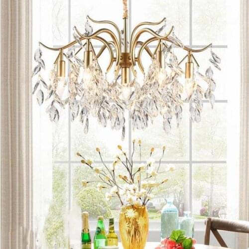 American Luxury Chandeliers Pastoral Post Modern Bedroom Chandeliers Living Room Restaurant Crystal Lamp