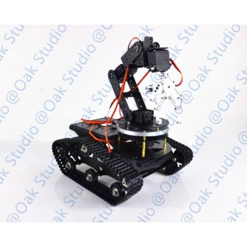 Aluminum Alloy Tank with 6 DOF Vehicle-Mounted Robot TR002,Aluminum Alloy Rotation Platform,High Torque Servo for Robot DIY