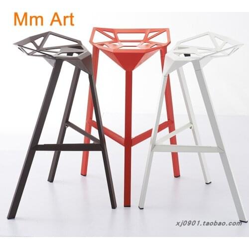 Bar Chair Creative Geometric Restaurant Stool Bar Stool Dessert Shop Barstool