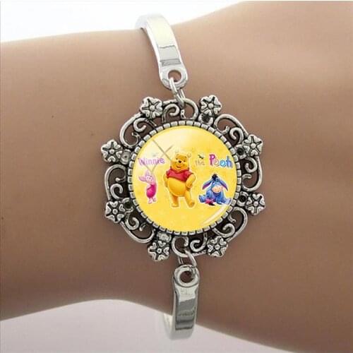 Disney Eeyore And Ruby Bracelet Winnie The Pooh High-quality Jewelry Lace Bracelet Trendy Personality Glass Jewelry Bracelet