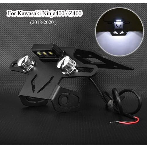 Motorcycle License Plate Holder for 2018 2019 2020 Kawasaki Ninja 400 Z400 Ninja400 Tail Light Bracket Tidy Fender Eliminator
