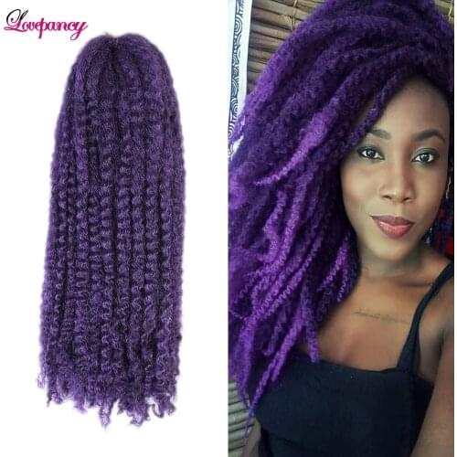 18Inch Long Synthetic Marley Braiding Hair High Temperature Fiber Soft Kinky Twist Crochet Braid Hair Ombre Golden Red For Women