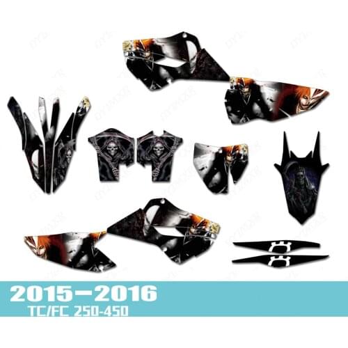 Motorcycle bike Graphics Decals Background For Husqvarna FC TC 250 350 450cc 2015-2016 Custom Stickers