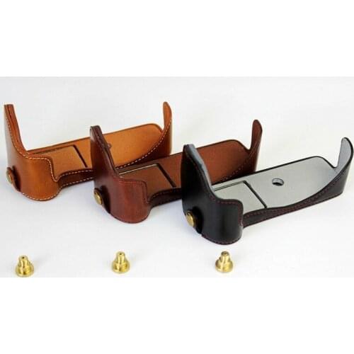 Pu Leather Protect Camera Half case Bag Grip for Canon EOS 200D II