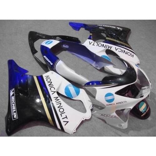 Injection mold Fairing kit for CBR600F4 99 00 CBR600 F4 1999 2000 CBR 600 F4 ABS White blue black Fairings set+gifts HC17