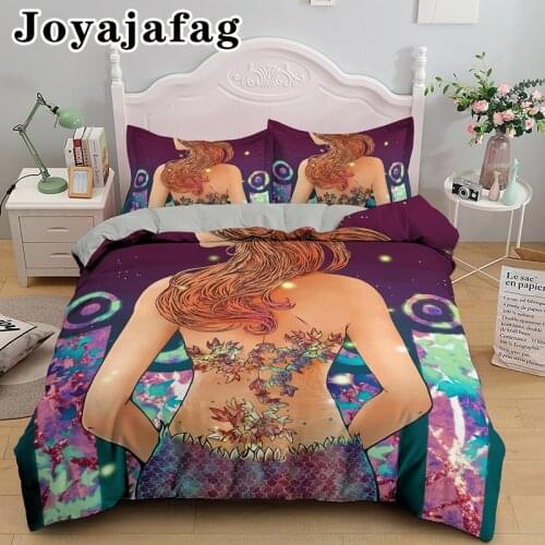 Fantasy Girls Bedding Set Colorful Psychedelic Bedclothes 2/3pcs Bed Sets Single King Queen Size Duvet Cover With Pillowcase