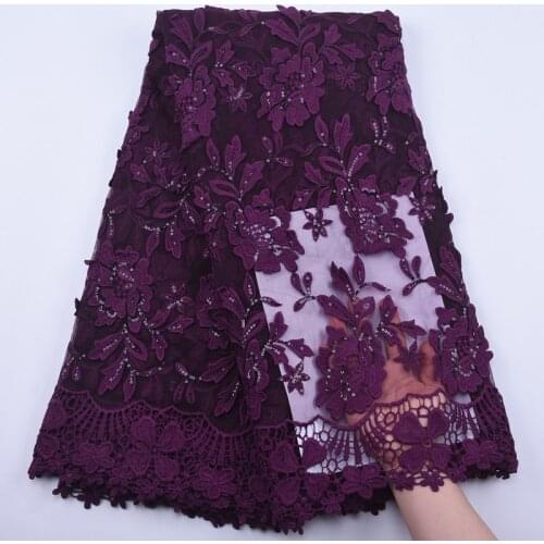 Bridal 3D Milk Silk Sequins Lace Fabrics 2020 High Quality African Sequence Lace Fabric For Dress Nigerian Net Lace Fabric Y1886