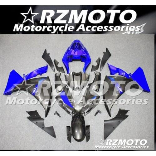 Injection mold New ABS Whole Fairings Kit Fit for YAMAHA YZF-R1 R1 2012 2013 2014 12 13 14 Bodywork set Gray blue