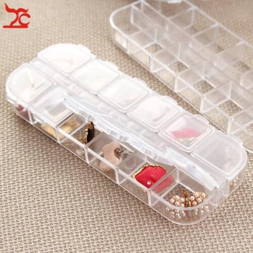 Jewelry Small Box Multi Grid Jewelry Earrings Earrings Lattice Storage Box Earring Box Transparent Plastic Jewelry Box