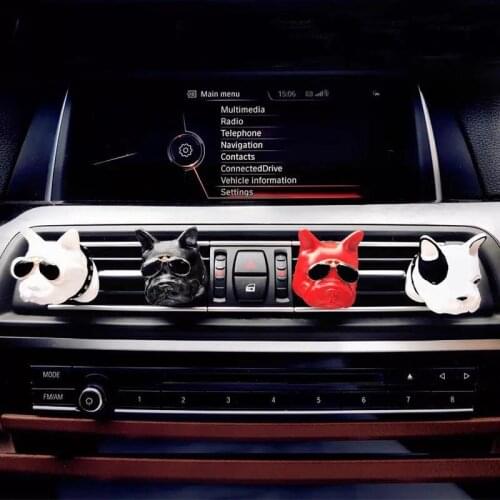 Fashion Bulldog Car Perfume Decoration Air Conditioning Vents Perfume Clips Bulldog Car Aromatherapy Auto Products Accessories