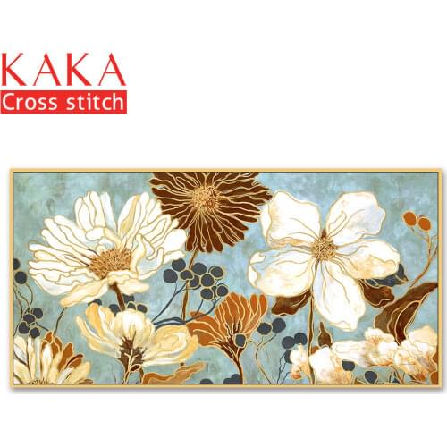 Cross stitch kits,Embroidery needlework sets with printed pattern,11CT-canvas for Home Decor Painting,Flowers Full NCKF265