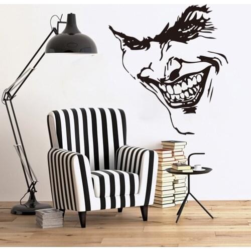 Comics Antihero The Joker Wall Sticker Office Dorm Cartoom Game Joker Vinyl Wall Decal Bedroom Home Decor