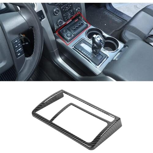 Car Control Panel Decoration Stickers for Ford Raptor AUX 2009 2010 2011 2012 2013 2014 Car Interior Accessories Carbon Fiber