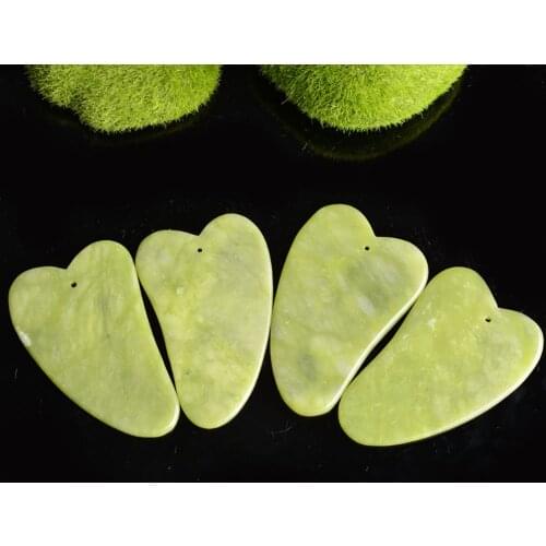 Jade Guasha Board Natural Stone Scraper Jade Face Massager Massage Tools for Neck Back Body Slimming Stress Pain Relief Therapy