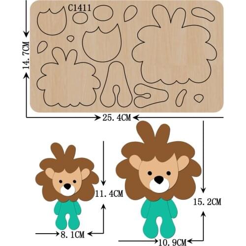 New lion Wooden die Scrapbooking C-1411 Cutting Dies Multiple sizes