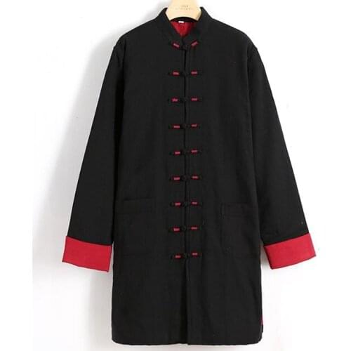 Autumn&Winter cotton tang suits tai chi jacket lay taoist robe zen shaolin monk coat wing chun martial arts kung fu clothing