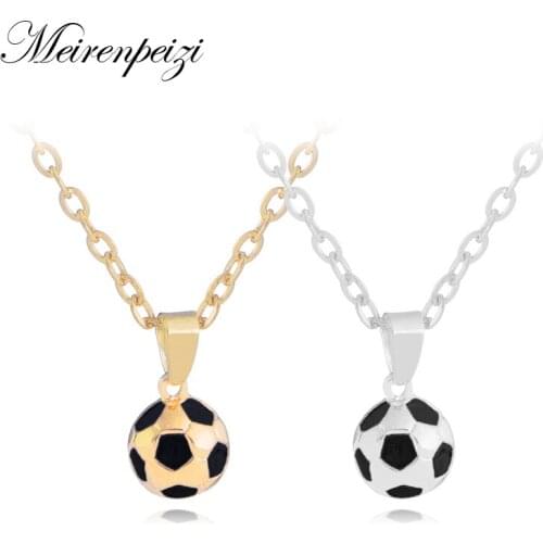 Rock Punk Sporty Stereoscopic Football Pendant Soccer Necklace for Men Personality Enamel Jewelry Friend Couple Gift