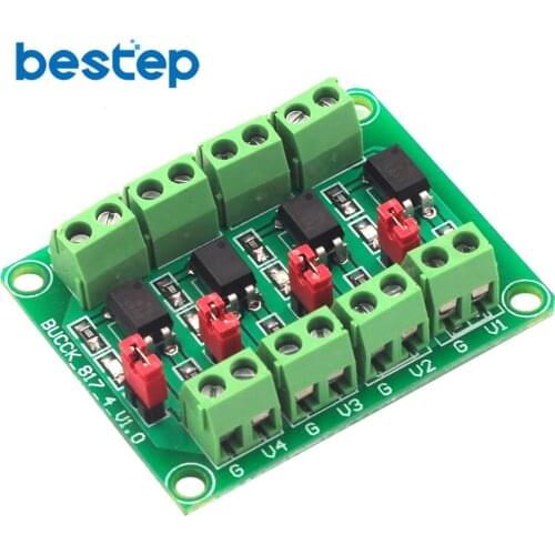 PC817 4 Channel Optocoupler Isolation Board Voltage Converter Adapter Module 3.6-30V Driver Photoelectric Isolated Module 817