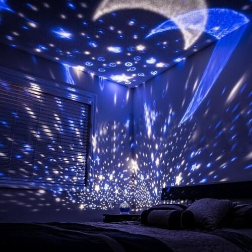Sky Projector Star Moon Galaxy Night Light For Children Kids Bedroom Decor Projector Rotating Nursery Night Light LED Baby Lamp